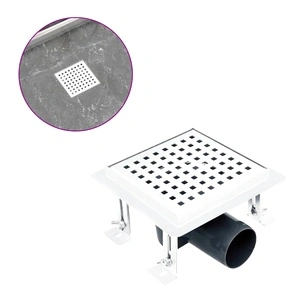 Душ канал, 15x15 см, неръждаема стомана