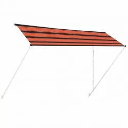 Сенник с падащо рамо, 400x150 см, оранжево и кафяво