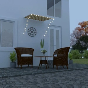 Сенник с падащо рамо с LED, 100x150 см, жълто и бяло