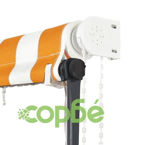 Сенник с падащо рамо с LED, 150x150 см, жълто и бяло ➤ топ цена ➤ sorbe.bg