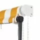 Сенник с падащо рамо с LED, 150x150 см, жълто и бяло