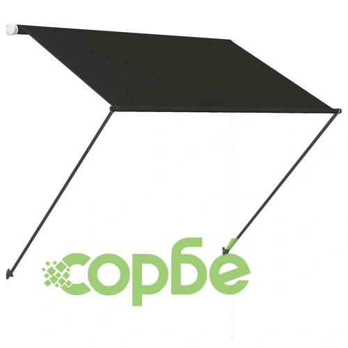 Сенник с падащо рамо с LED, 100x150 см, антрацит ➤ топ цена ➤ sorbe.bg