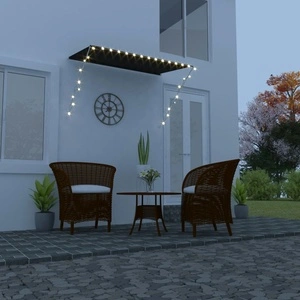 Сенник с падащо рамо с LED, 200x150 см, антрацит