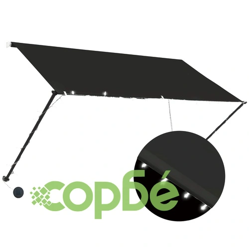 Сенник с падащо рамо с LED, 250х150 см, антрацит ➤ топ цена ➤ sorbe.bg