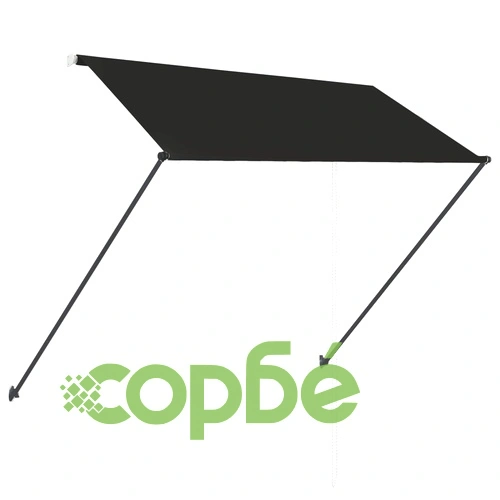 Сенник с падащо рамо с LED, 250х150 см, антрацит ➤ топ цена ➤ sorbe.bg