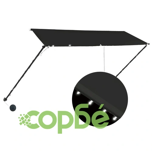 Сенник с падащо рамо с LED, 300х150 см, антрацит ➤ топ цена ➤ sorbe.bg