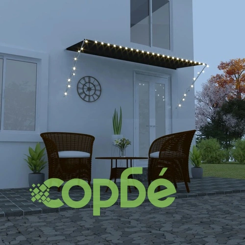 Сенник с падащо рамо с LED, 350x150 см, антрацит ➤ топ цена ➤ sorbe.bg