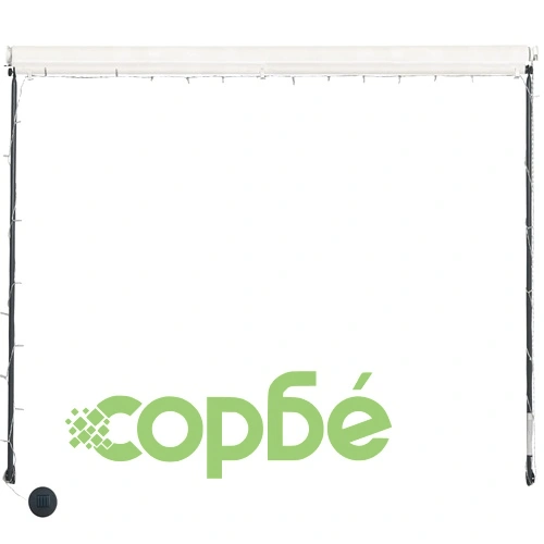 Сенник с падащо рамо с LED, 150x150 см, кремав ➤ топ цена ➤ sorbe.bg