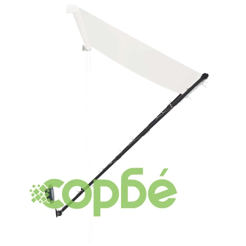 Сенник с падащо рамо с LED, 150x150 см, кремав ➤ топ цена ➤ sorbe.bg