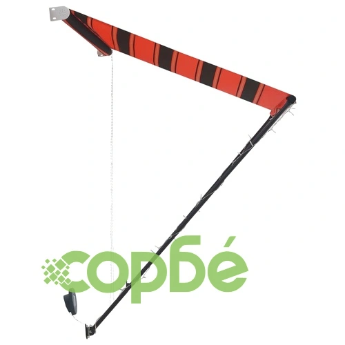Сенник с падащо рамо с LED, 300х150 см, оранжево и кафяво ➤ топ цена ➤ sorbe.bg