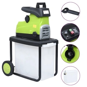 Електрическа градинска дробилка с кутия за отпадъци 2800 W