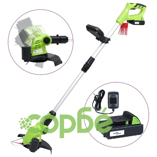 Безжичен тример за трева с батерия 20V 1500 mAh Li-ion ➤ топ цена ➤ sorbe.bg