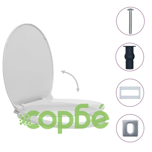 Тоалетна седалка плавно спускане бързо освобождаване светлосива ➤ топ цена ➤ sorbe.bg