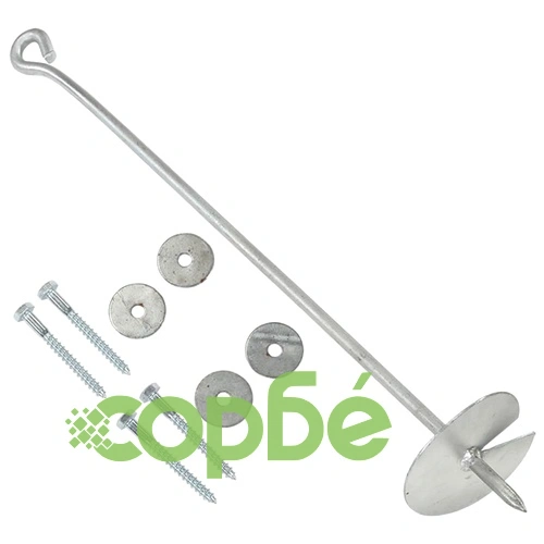 Анкери за земя, 4 бр, 10х60 см, поцинкован метал ➤ топ цена ➤ sorbe.bg