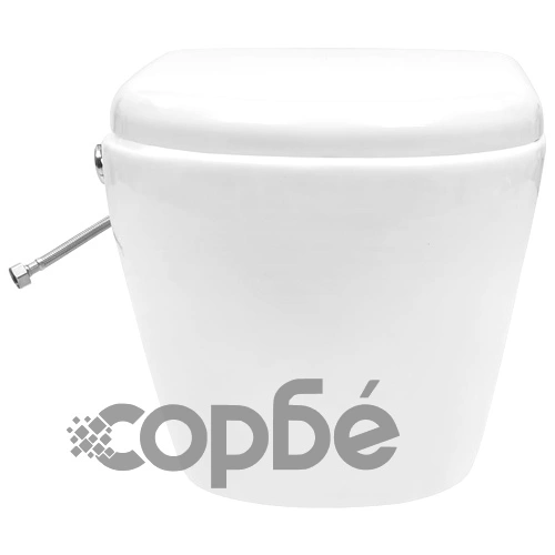 Окачена тоалетна чиния без ръб с функция биде, керамична, бяла ➤ топ цена ➤ sorbe.bg