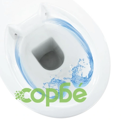 Тоалетна без ръбове, 7 см допълнителна височина, бавно затваряне, бяла керамика ➤ топ цена ➤ sorbe.bg