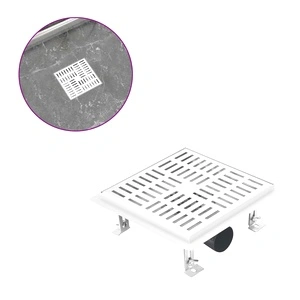 Душ канал на правоъгълници, 23x23 см, неръждаема стомана 