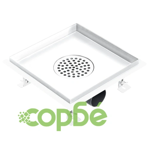 Душ канал на правоъгълници, 23x23 см, неръждаема стомана  ➤ топ цена ➤ sorbe.bg