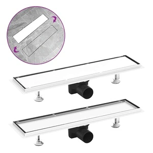 Душ канал с 2-в-1 капак, 53x14 см, неръждаема стомана