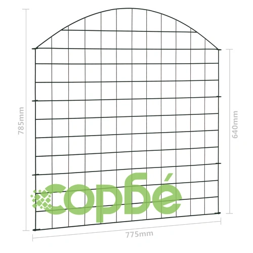 Комплект дъгообразна градинска ограда 77,5x78,5 см зелено ➤ топ цена ➤ sorbe.bg