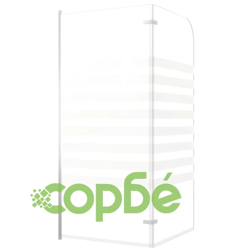 Душ кабина, 120x140 см, закалено стъкло, ивици ➤ топ цена ➤ sorbe.bg