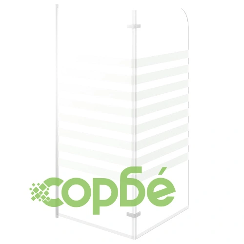 Душ кабина, 120x140 см, закалено стъкло, ивици ➤ топ цена ➤ sorbe.bg