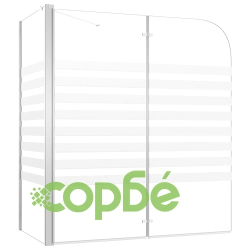 Параван за вана, 120x68x130 см, закалено стъкло, на ивици ➤ топ цена ➤ sorbe.bg