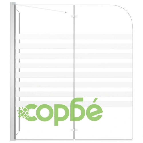 Параван за вана, 120x68x130 см, закалено стъкло, на ивици ➤ топ цена ➤ sorbe.bg