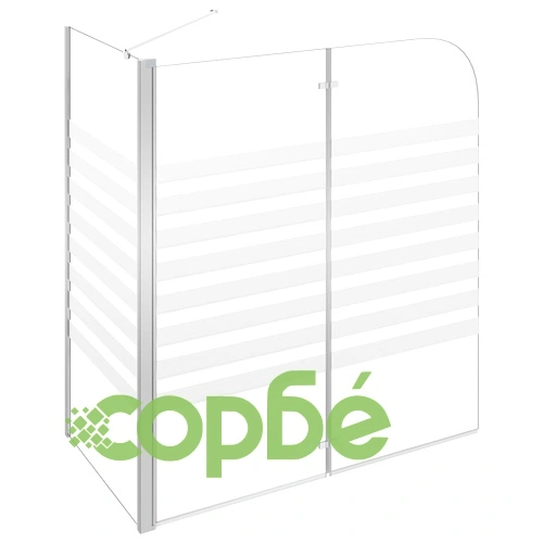 Параван за вана, 120x68x130 см, закалено стъкло, на ивици ➤ топ цена ➤ sorbe.bg