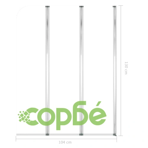 Душ кабини, 2 бр, 104x130 см, закалено стъкло, прозрачни ➤ топ цена ➤ sorbe.bg