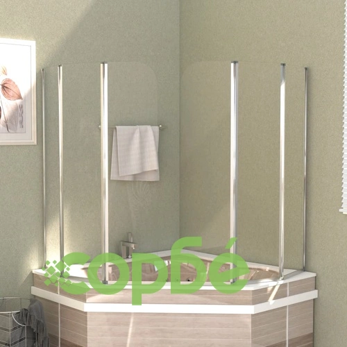 Душ кабини, 2 бр, 104x130 см, закалено стъкло, прозрачни ➤ топ цена ➤ sorbe.bg