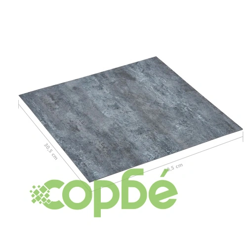 Самозалепващи подови дъски, 5,11 м², PVC, сив мрамор ➤ топ цена ➤ sorbe.bg