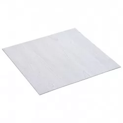 Самозалепващи подови дъски, 5,11 кв.м., PVC, бели 