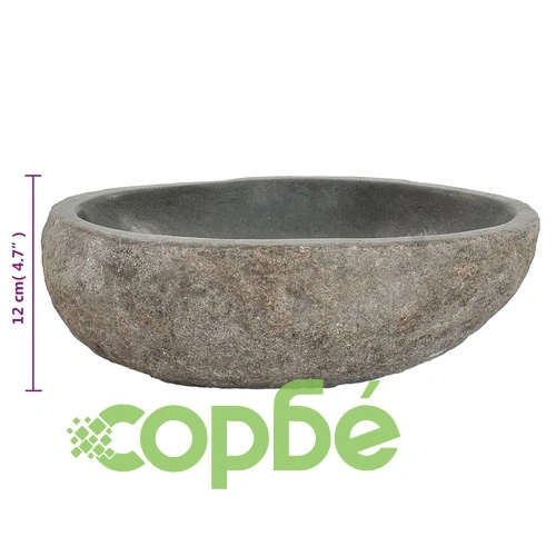 Мивка от речен камък, овална, (29-38)x(24-31) см ➤ топ цена ➤ sorbe.bg