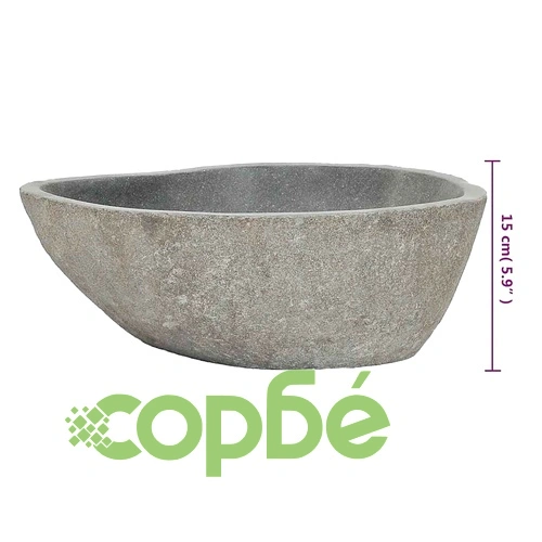 Мивка от речен камък, овална, (37-46)x(29-36) см ➤ топ цена ➤ sorbe.bg