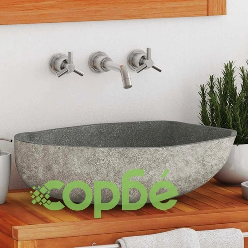 Мивка от речен камък, овална, (45-53)x(34-41) см   ➤ топ цена ➤ sorbe.bg