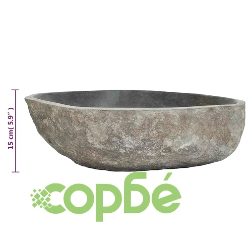 Мивка от речен камък, овална, (45-53)x(34-41) см   ➤ топ цена ➤ sorbe.bg