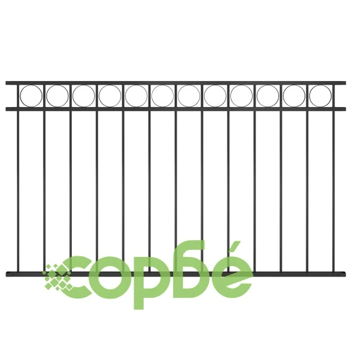 Ограден панел от стомана 1,7x0,8 м, черен ➤ топ цена ➤ sorbe.bg