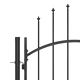 Градинска оградна порта с пики, 5x2,25 м, черна