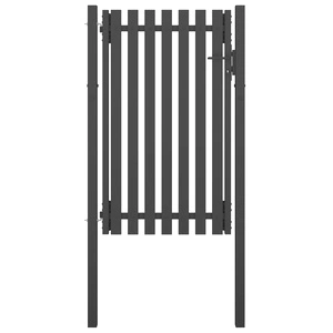 Градинска порта за ограда, стомана, 1x2 м, антрацит
