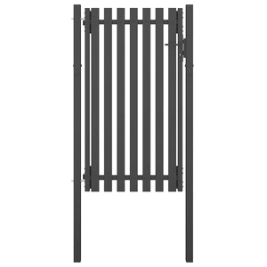 Градинска порта за ограда, стомана, 1x2,25 м, антрацит