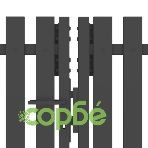 Градинска порта за ограда, стомана, 4x1,25 м, антрацит ➤ топ цена ➤ sorbe.bg