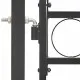 Оградна врата с арковидна горна част стомана 100x250 см черна
