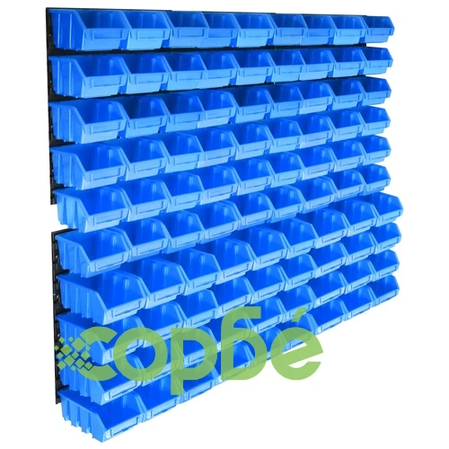 Стенен органайзер с 96 бр сини кутии за инструменти ➤ топ цена ➤ sorbe.bg