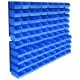 Стенен органайзер с 96 бр сини кутии за инструменти