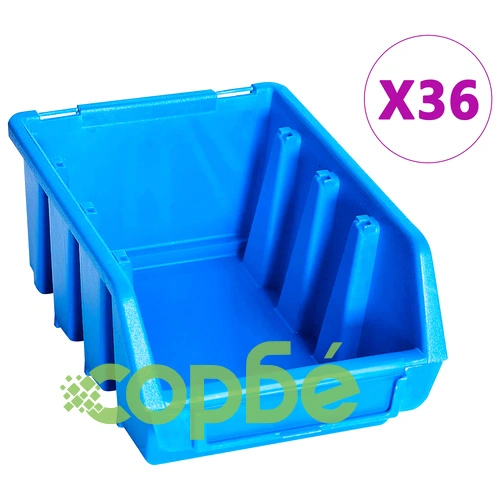 Стенен органайзер с 96 бр сини кутии за инструменти ➤ топ цена ➤ sorbe.bg