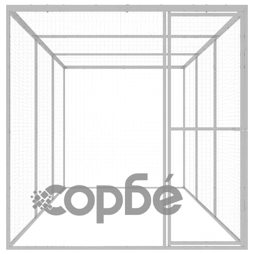 Клетка за котки 4,5x1,5x1,5 м поцинкована стомана ➤ топ цена ➤ sorbe.bg