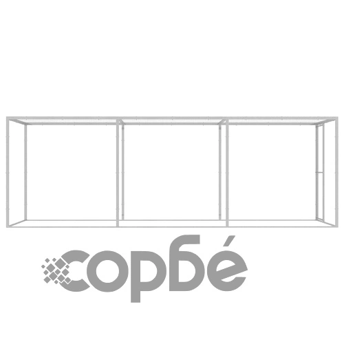 Клетка за котки 4,5x1,5x1,5 м поцинкована стомана ➤ топ цена ➤ sorbe.bg