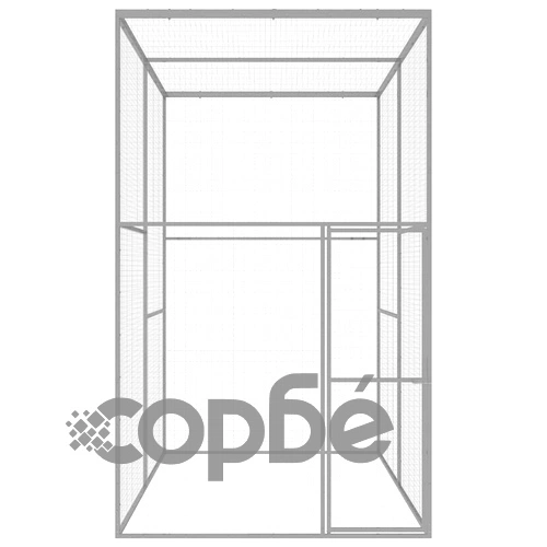 Клетка за котки 3x1,5x2,5 м поцинкована стомана ➤ топ цена ➤ sorbe.bg