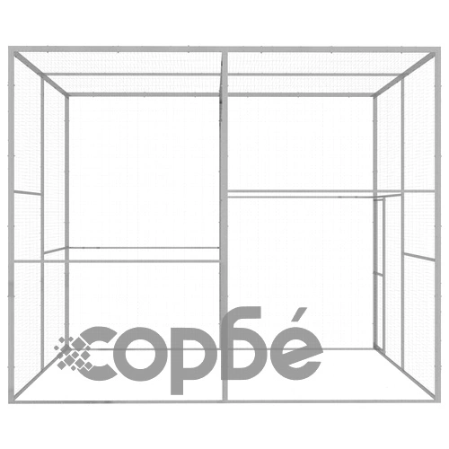 Клетка за котки 3x3x2,5 м поцинкована стомана ➤ топ цена ➤ sorbe.bg